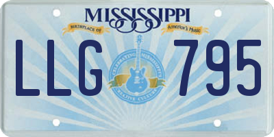MS license plate LLG795