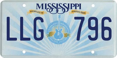 MS license plate LLG796