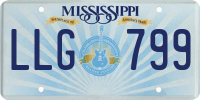 MS license plate LLG799