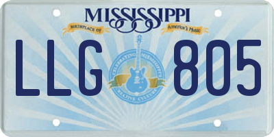 MS license plate LLG805