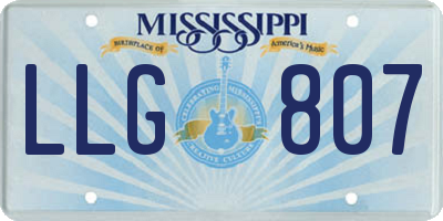 MS license plate LLG807