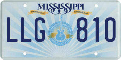 MS license plate LLG810