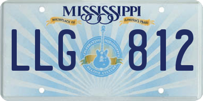 MS license plate LLG812