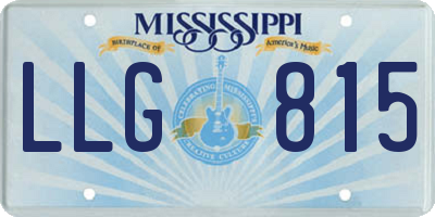 MS license plate LLG815