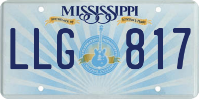 MS license plate LLG817