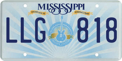 MS license plate LLG818