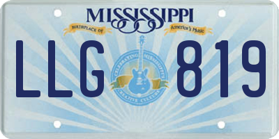 MS license plate LLG819