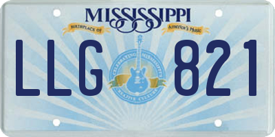 MS license plate LLG821