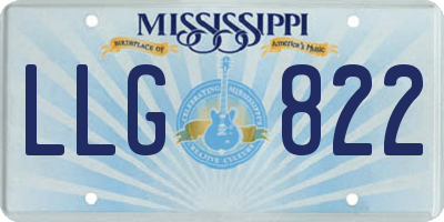 MS license plate LLG822