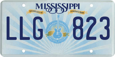 MS license plate LLG823