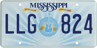 MS license plate LLG824