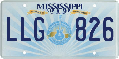 MS license plate LLG826