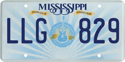 MS license plate LLG829