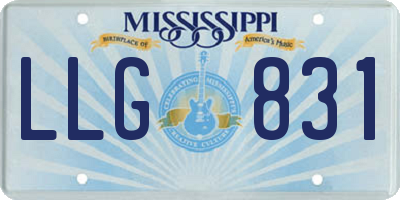 MS license plate LLG831