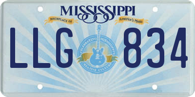 MS license plate LLG834