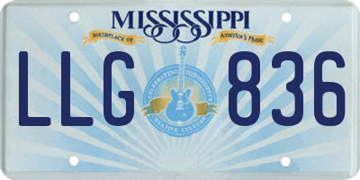 MS license plate LLG836