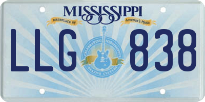 MS license plate LLG838