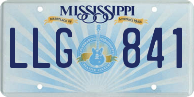 MS license plate LLG841