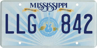 MS license plate LLG842