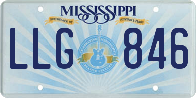 MS license plate LLG846