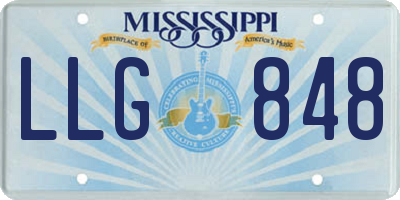 MS license plate LLG848