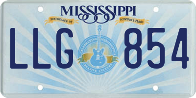 MS license plate LLG854