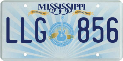 MS license plate LLG856