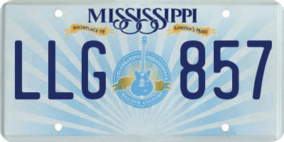 MS license plate LLG857