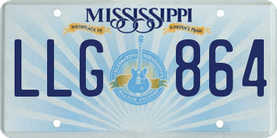 MS license plate LLG864