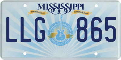 MS license plate LLG865