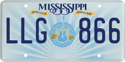 MS license plate LLG866