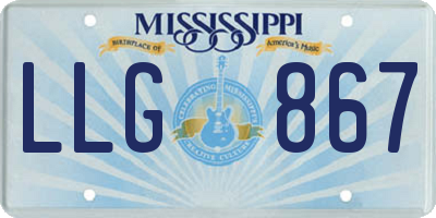 MS license plate LLG867