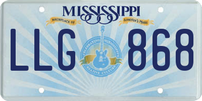 MS license plate LLG868