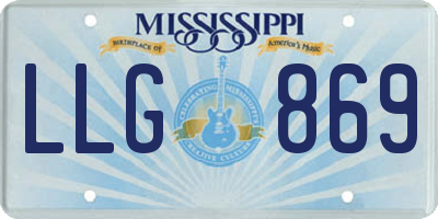 MS license plate LLG869