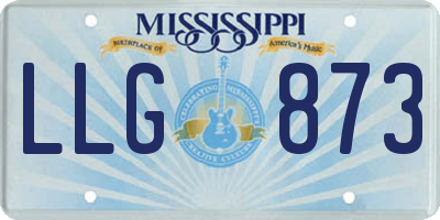 MS license plate LLG873