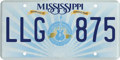 MS license plate LLG875