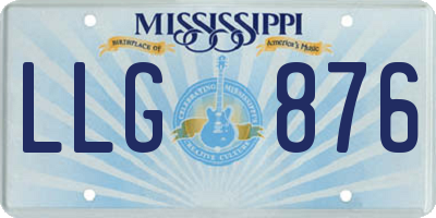 MS license plate LLG876