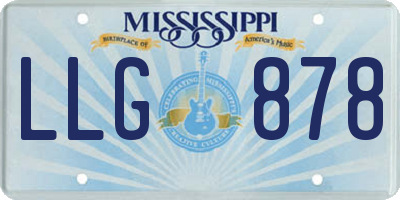 MS license plate LLG878