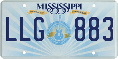 MS license plate LLG883