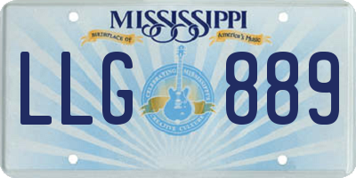 MS license plate LLG889