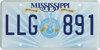 MS license plate LLG891