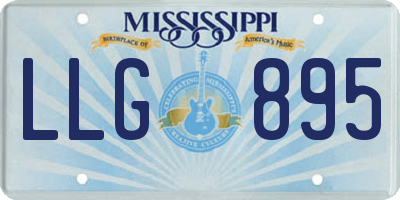 MS license plate LLG895