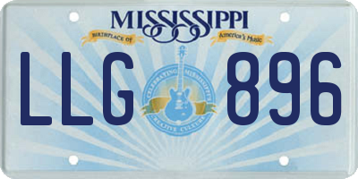 MS license plate LLG896