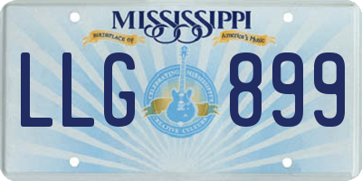 MS license plate LLG899