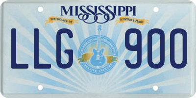 MS license plate LLG900