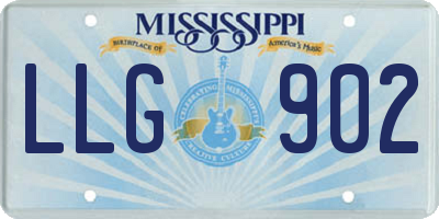 MS license plate LLG902