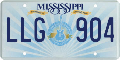 MS license plate LLG904