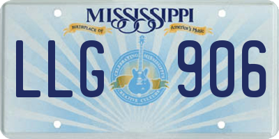 MS license plate LLG906