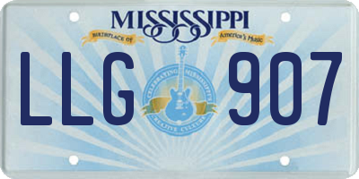MS license plate LLG907