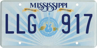 MS license plate LLG917